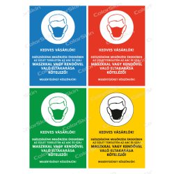   A4-es méretű álló formátumú információs matrica -  Maszk