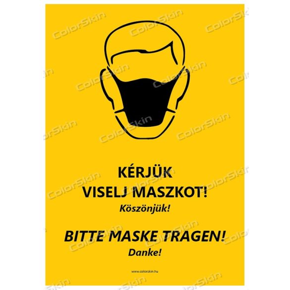 Kérjük viselj maszkot! Magyar-német nyelven v2