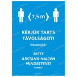 Kérjük tarts távolságot! Magyar-német nyelven