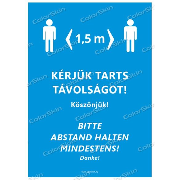 Kérjük tarts távolságot! Magyar-német nyelven