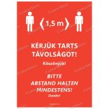 Kérjük tarts távolságot! Magyar-német nyelven