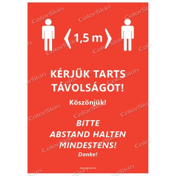 Kérjük tarts távolságot! Magyar-német nyelven