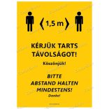 Kérjük tarts távolságot! Magyar-német nyelven