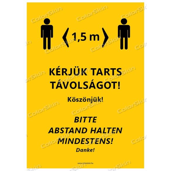 Kérjük tarts távolságot! Magyar-német nyelven