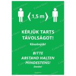 Kérjük tarts távolságot! Magyar-német nyelven