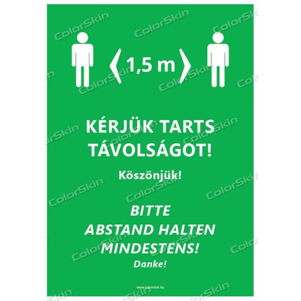 Kérjük tarts távolságot! Magyar-német nyelven