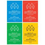 A4-es méretű álló formátumú információs matrica -  Létszámkorlátozás két nyelvű