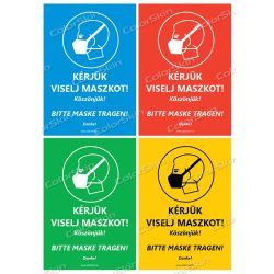 Kérjük viselj maszkot! Magyar-német nyelven