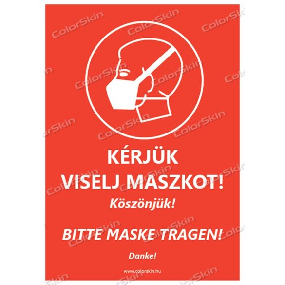 Kérjük viselj maszkot! Magyar-német nyelven