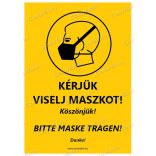 Kérjük viselj maszkot! Magyar-német nyelven