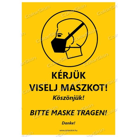 Kérjük viselj maszkot! Magyar-német nyelven