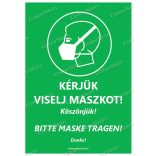 Kérjük viselj maszkot! Magyar-német nyelven
