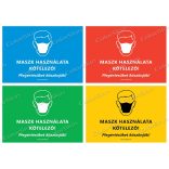 A5-ös méretű fekvő formátumú információs matrica - maszk