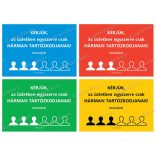 Fekvő formátumú információs matrica - létszámkorlátozás 3 fő