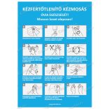 A5-ös méretű álló formátumú információs matrica - kézmosás technika