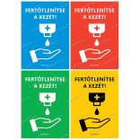 A6-os méretű álló formátumú információs matrica - kézfertőtlenítés 