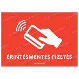 A6-os méretű fekvő formátumú információs matrica - érintésmentes fizetés 