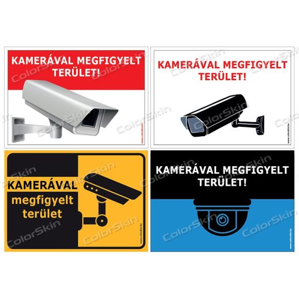 Kamerával megfigyelt terület - matrica