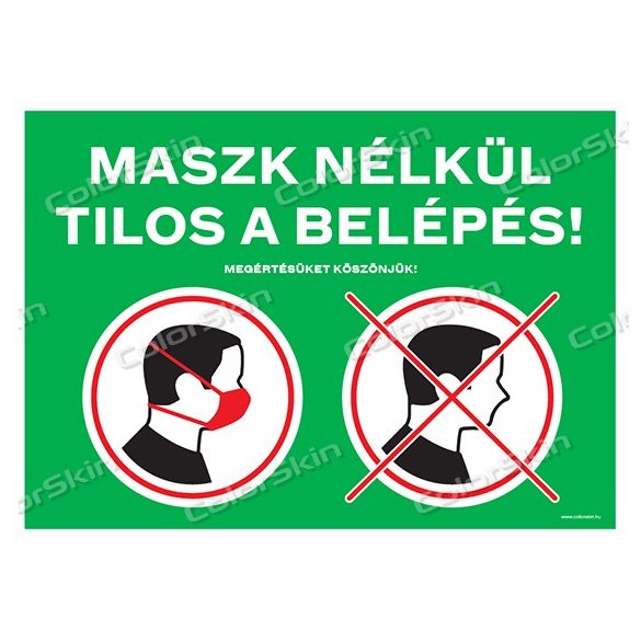 Maszk nélkül tilos a belépés 