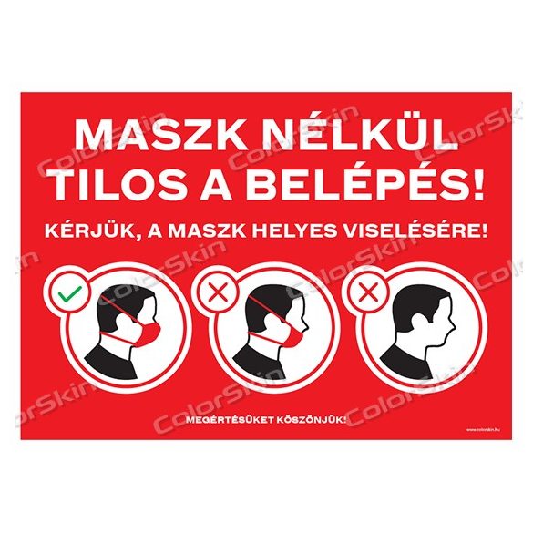 Helyes maszk viselés