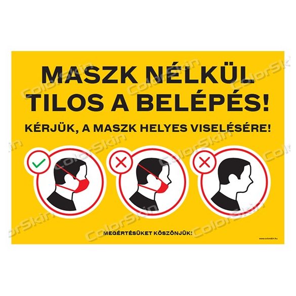 Helyes maszk viselés