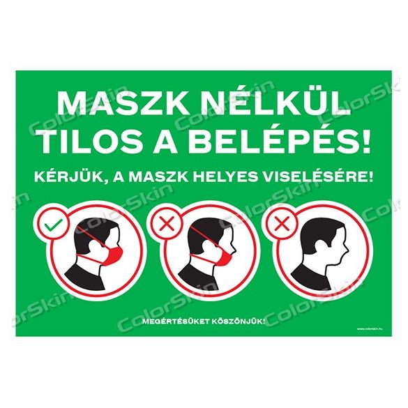 Helyes maszk viselés