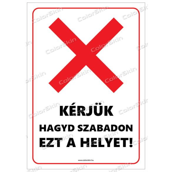 Kérjük hagyd szabadon ezt a helyet!