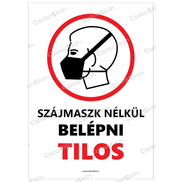 Maszk nélkül tilos a belépés v2