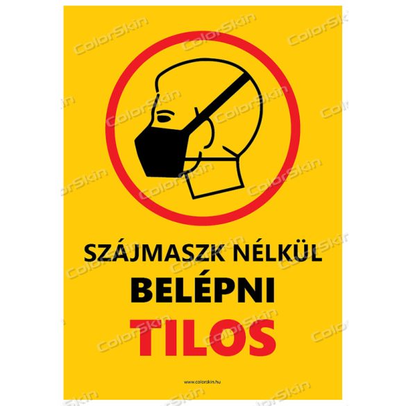 Maszk nélkül tilos a belépés v2