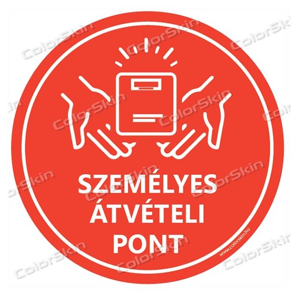 Személyes átvételi pont körmatrica 20cm