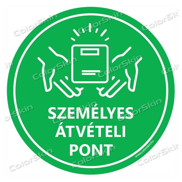 Személyes átvételi pont körmatrica 20cm