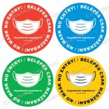 Belépés csak maszkban körmatrica - két nyelven