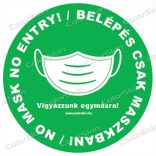 Belépés csak maszkban körmatrica - két nyelven