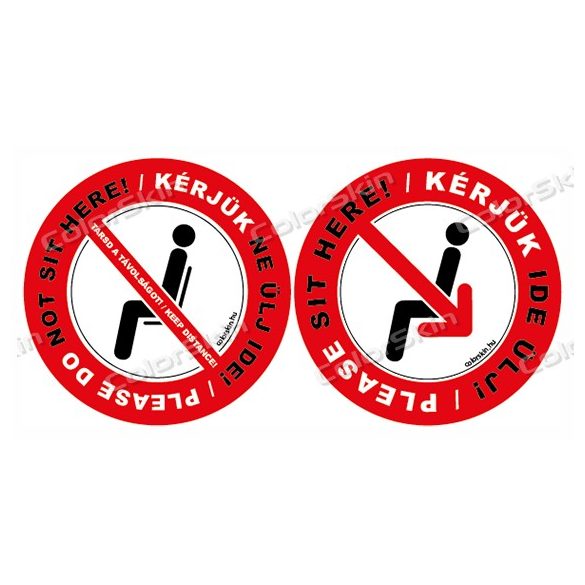Kérlek ne ülj ide - ide ülj matrica csomag - két nyelven