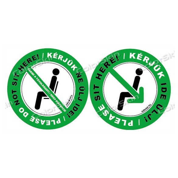 Kérlek ne ülj ide - ide ülj matrica csomag - két nyelven