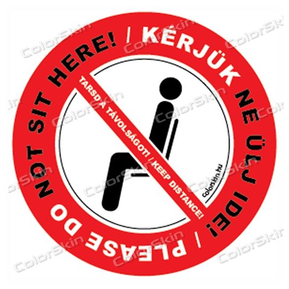 Kérlek ne ülj ide körmatrica - két nyelven