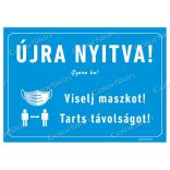 Újra nyitva! két nyelven