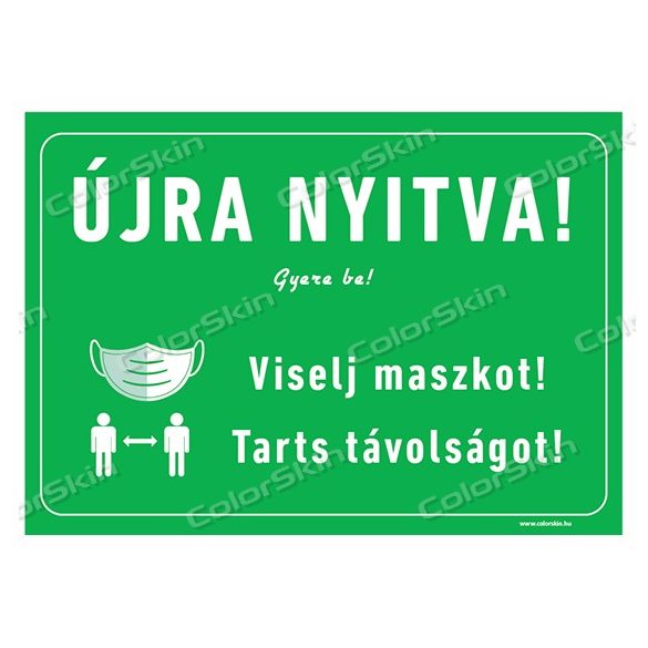 Újra nyitva! két nyelven