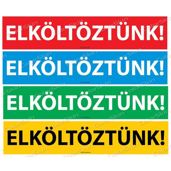 Elköltöztünk! matrica