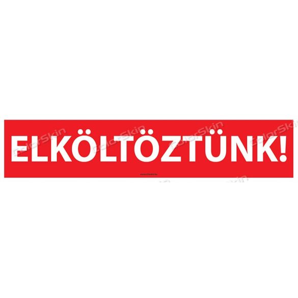 Elköltöztünk! matrica