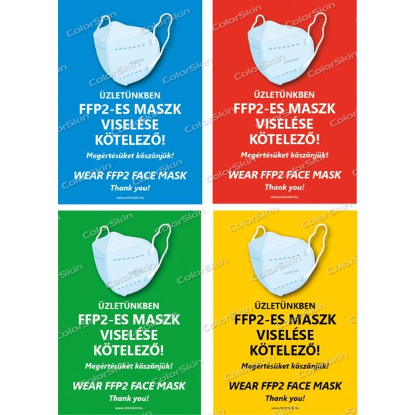 Üzletünkben FFP2-es maszk viselése kötelező! matrica