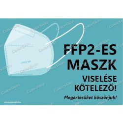 FFP2-es maszk viselése kötelező! matrica