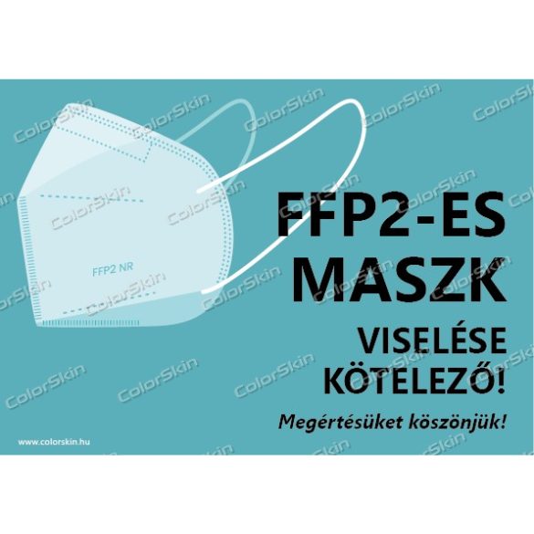 FFP2-es maszk viselése kötelező! matrica
