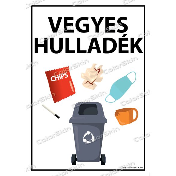 Szelektív gyűjtés matricák