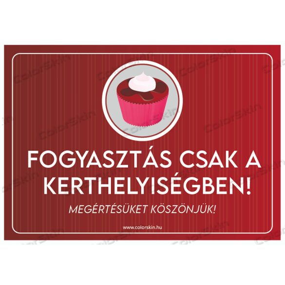 Fogyasztás a teraszon/kerthelyiségben - sütis mintával