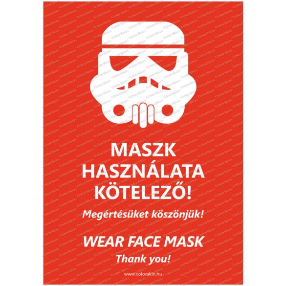 Felszólítás maszk viselésre humoros formában két nyelven