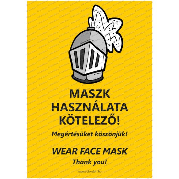 Felszólítás maszk viselésre humoros formában két nyelven