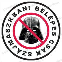 Belépés csak szájmaszkban körmatrica - Darth Vader