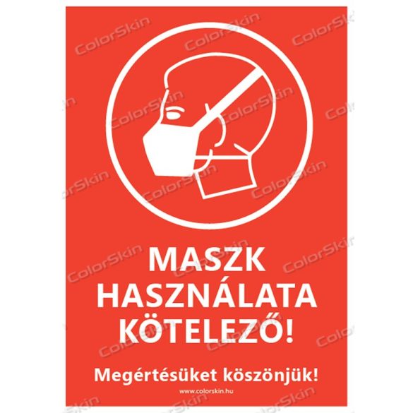 Álló formátumú információs tábla - Maszk v2