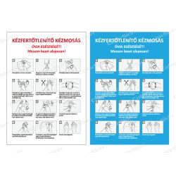   Álló formátumú információs tábla - kézmosás technika